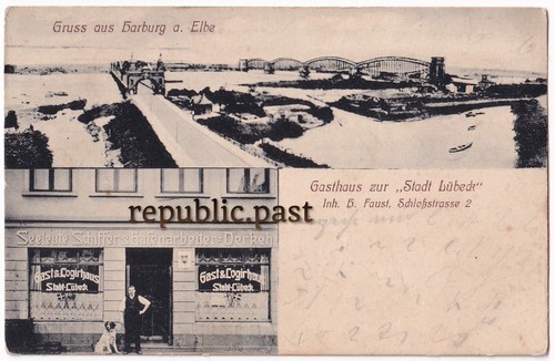 Postkarte gruss aus harburg - gruss,
